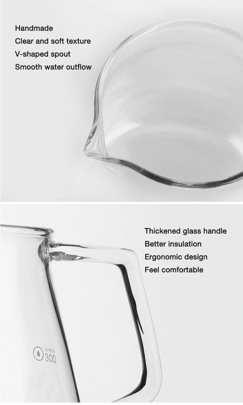 Glass Coffee Server – 360ml/600ml with Water Level Display
