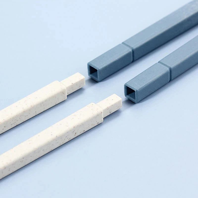 4-Piece Portable Wheat Straw Tableware Set – Travel & Camping