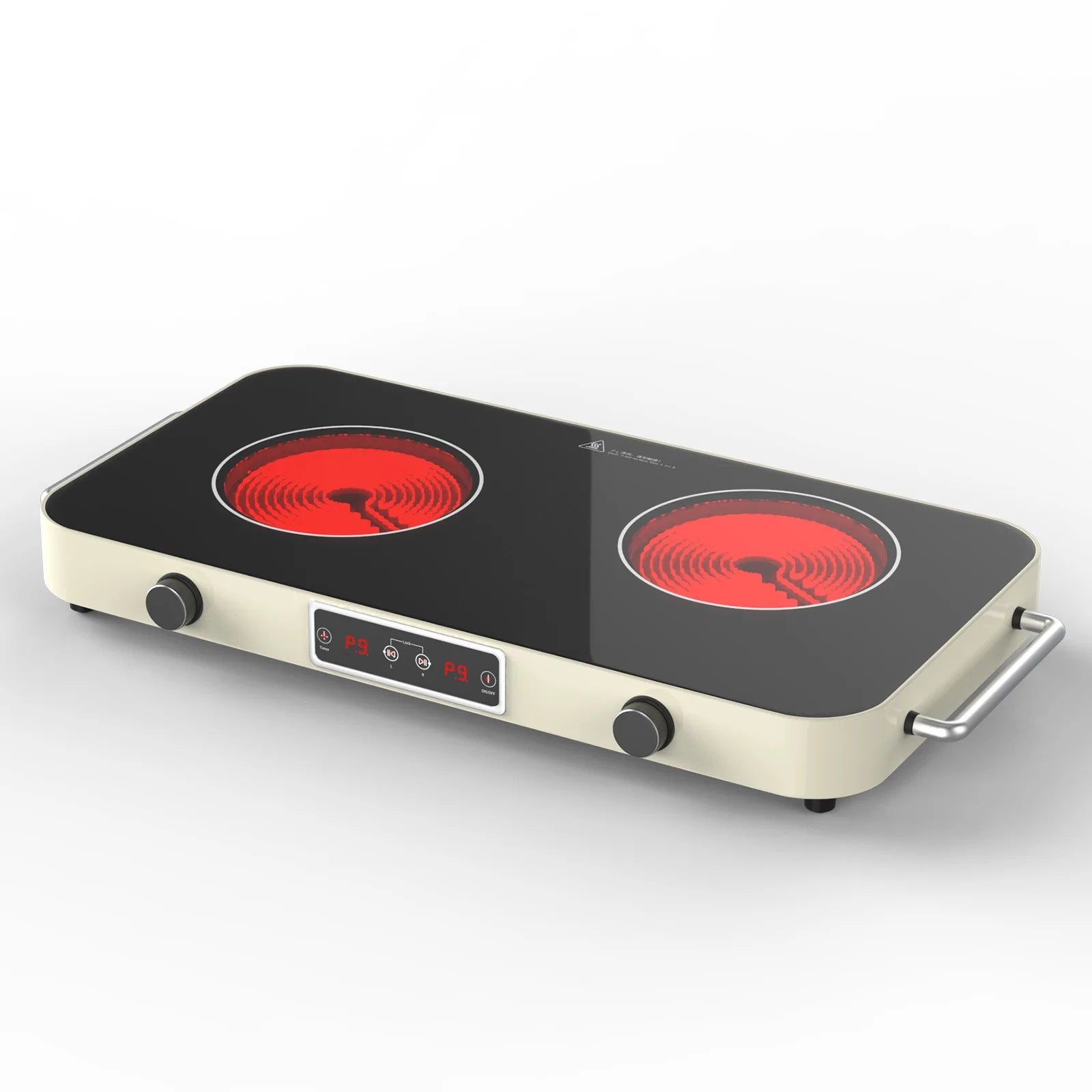 Double Electric Ceramic Cooktop – 2200W Induction & Infrared Stove
