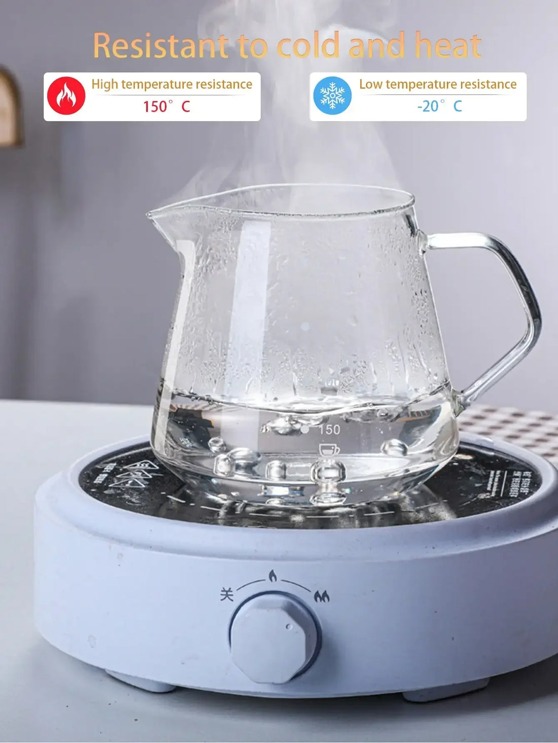 600ml Pour Over Coffee Maker Set – Glass Carafe & Filter