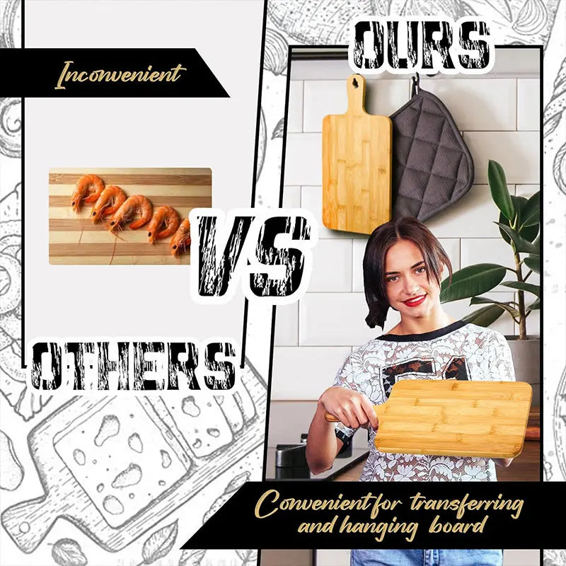 Bamboo Cutting & Serving Board with Handle