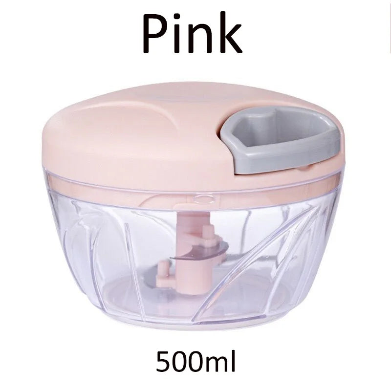 Manual Garlic Chopper & Vegetable Cutter – 900ML Food Processor