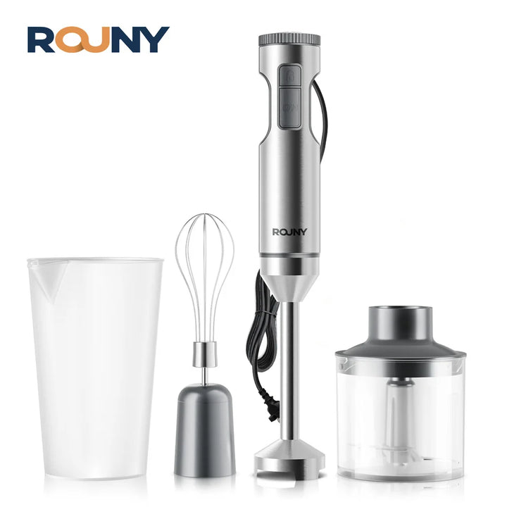 4-in-1 Hand Immersion Blender – 1000W Stainless Steel Stick Mixer
