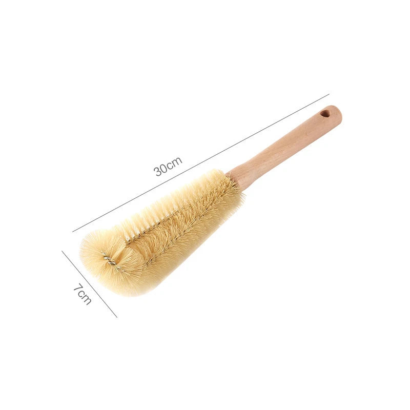 Wooden Long-Handle Bottle Cleaning Brush