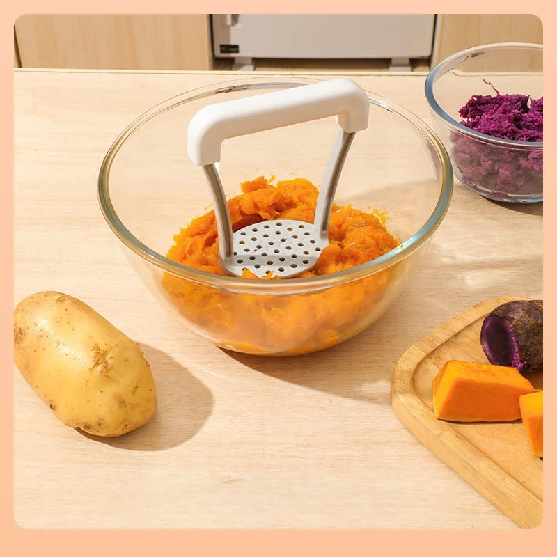 Manual Potato Masher & Ricer – Non-Slip Handle Kitchen Gadget