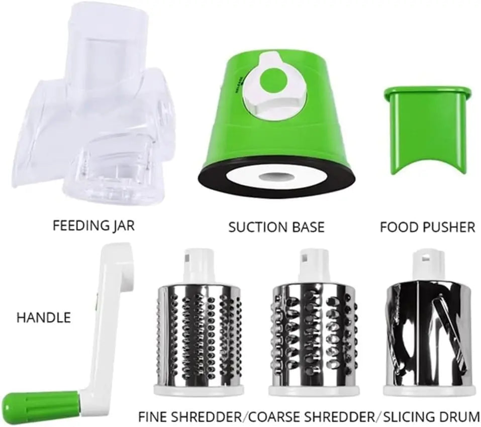 3-in-1 Rotary Cheese & Vegetable Grater