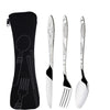 Stainless Steel Tableware Bag – Portable Zipper Cutlery Case