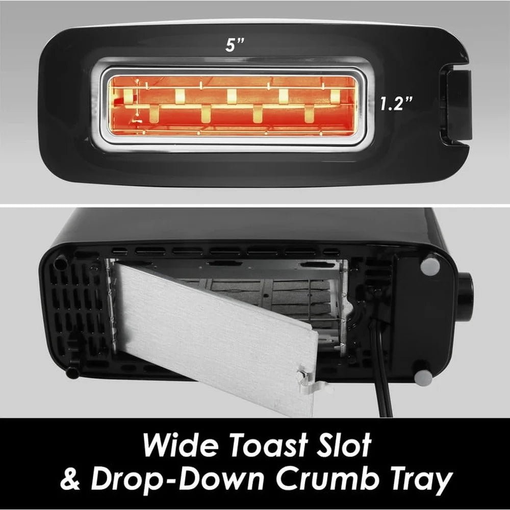 Single-Slice Cool Touch Toaster – 6-Level Adjustable Toasting