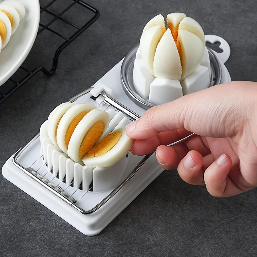 2-in-1 Egg Cutter with Stainless Steel Wires