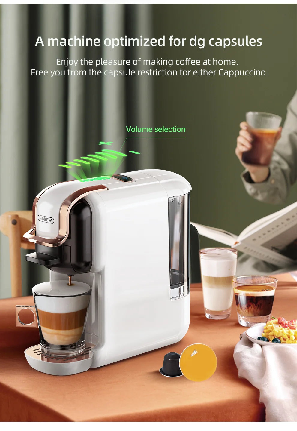 5-in-1 Capsule Coffee Machine – Hot & Cold Coffee, Cappuccino