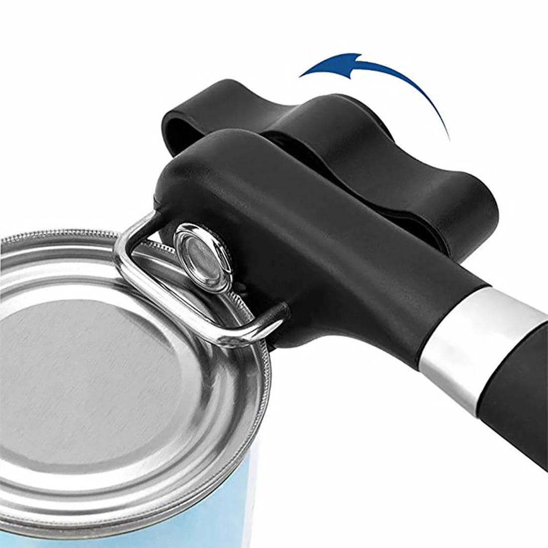Plastic Hand-Operated Can Opener – Easy Grip Manual Kitchen Tool