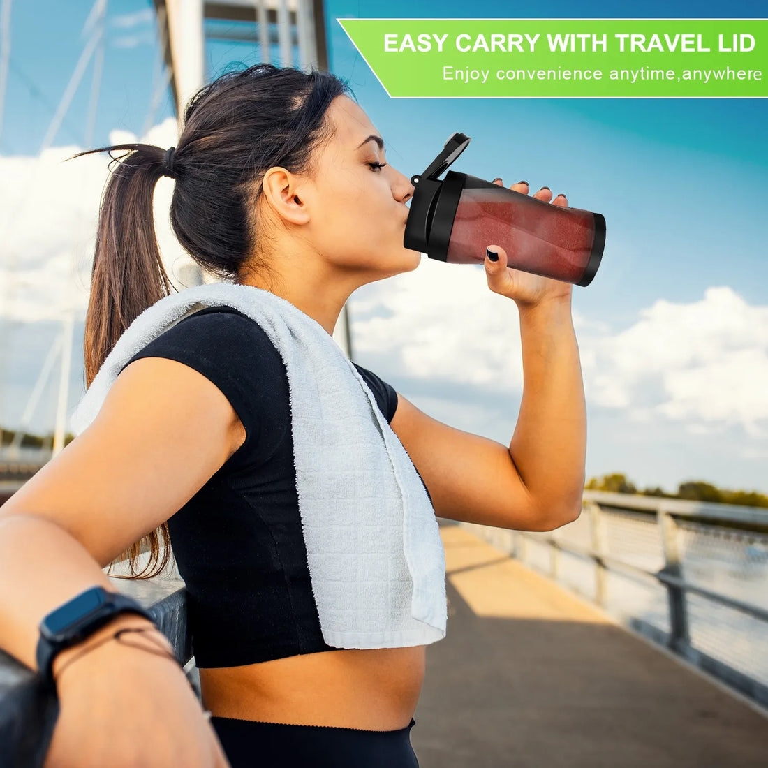 700ml Electric Portable Juicer – USB Rechargeable Smoothie Blender