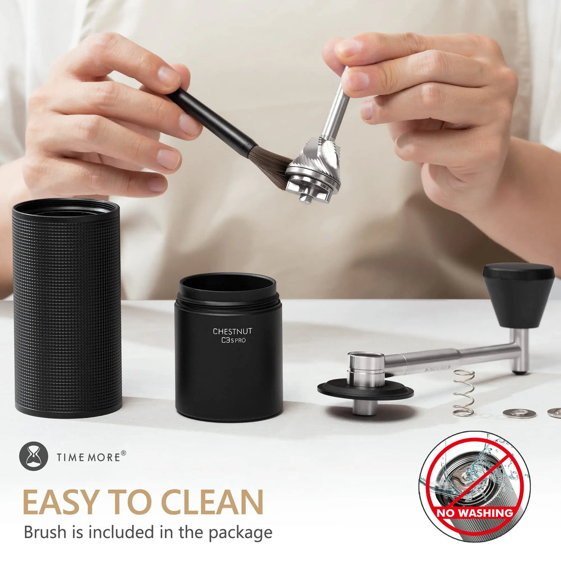 Chestnut C3S/C3ESP Pro Manual Coffee Grinder – Foldable Hand Burr