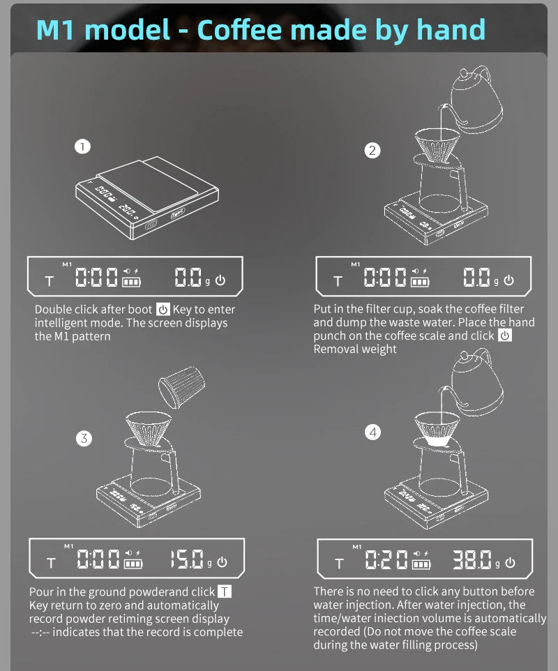Digital Coffee Scale – High Precision Kitchen Measuring Tool