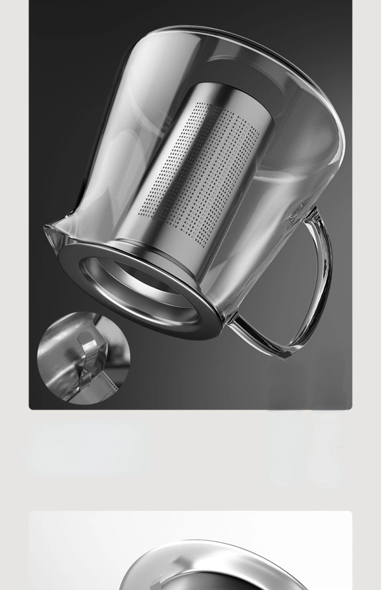 Heat-Resistant Glass Teapot – Stainless Steel Infuser for Tea