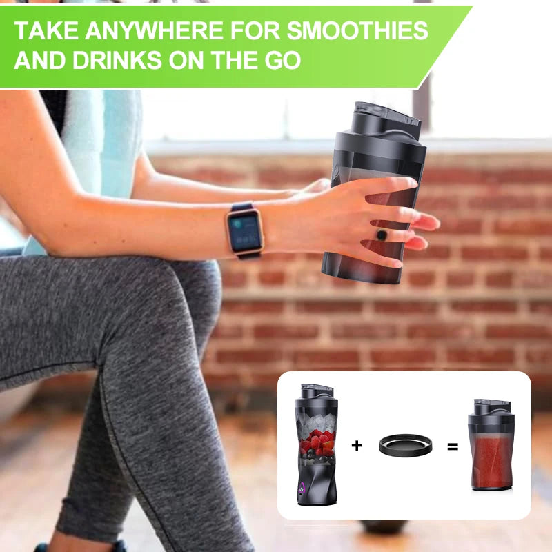 700ml Electric Portable Juicer – USB Rechargeable Smoothie Blender