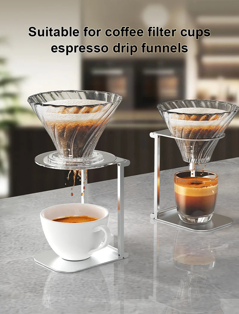 Foldable Coffee Drip Stand – Aluminum Alloy Support for Espresso Machines