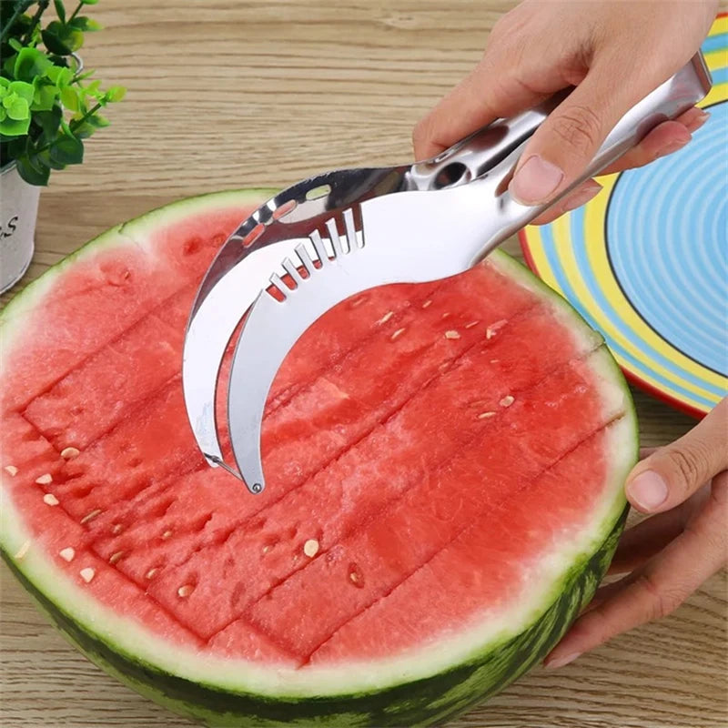 Stainless Steel Watermelon Cutter – Windmill Fruit Slicer Tool