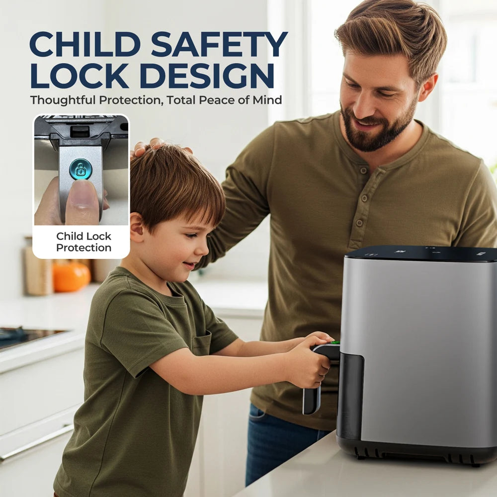 5L Electric Air Fryer – Touch Control, Nonstick Basket & Window