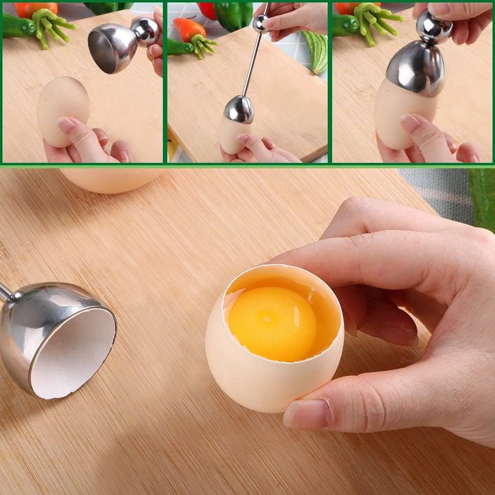 Egg Tools – Stainless Steel Egg Cracker & Topper Opener
