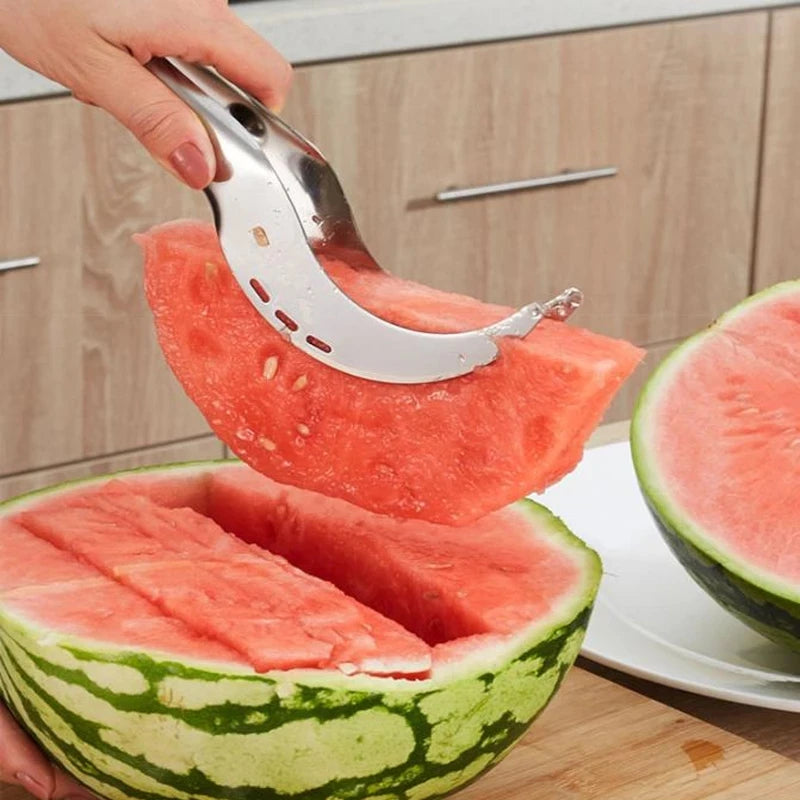 Stainless Steel Watermelon Cutter – Windmill Fruit Slicer Tool