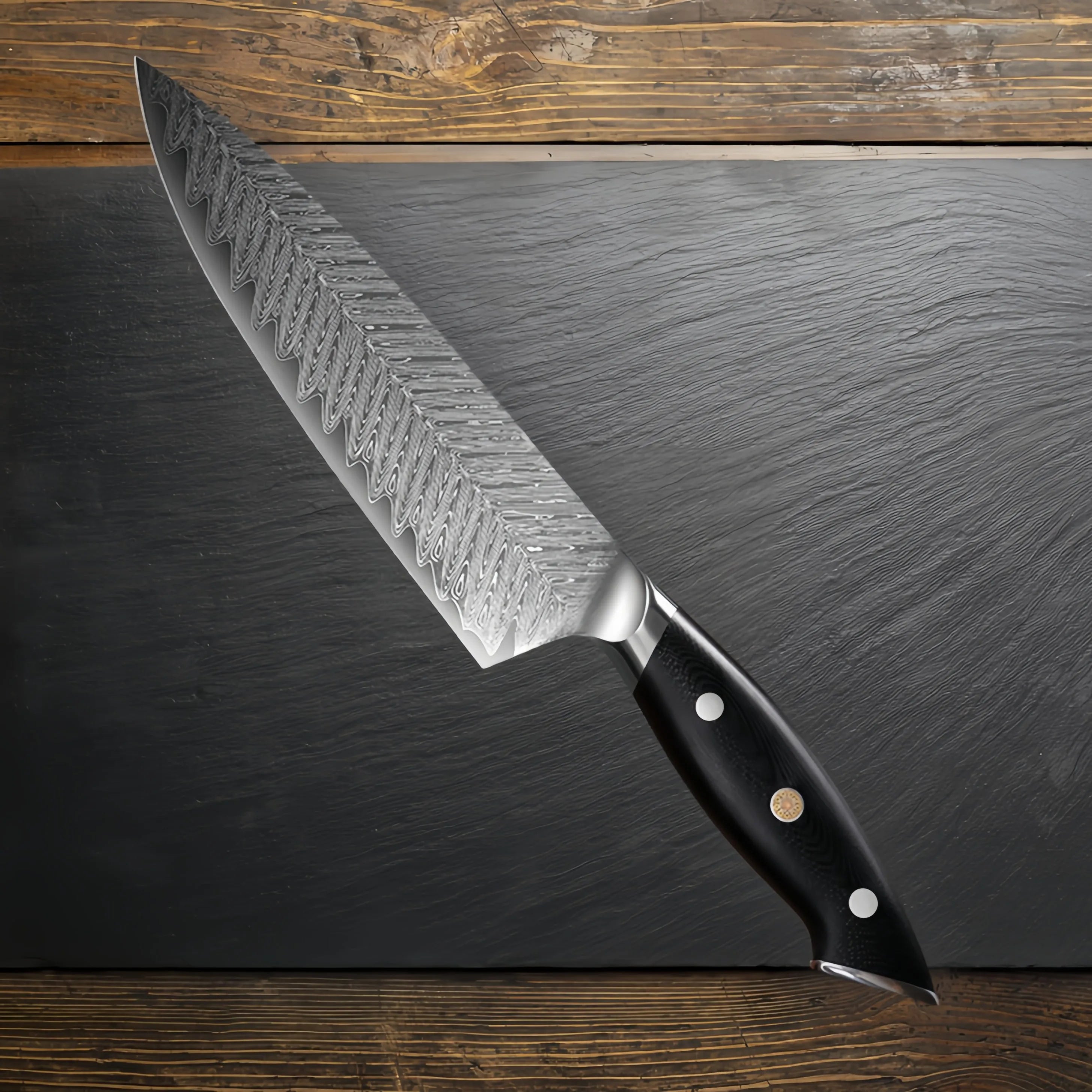 Damascus Chef Knife – AUS-10 67-Layer VG10 Steel