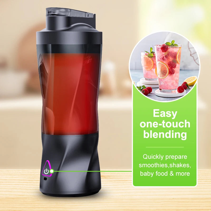 700ml Electric Portable Juicer – USB Rechargeable Smoothie Blender