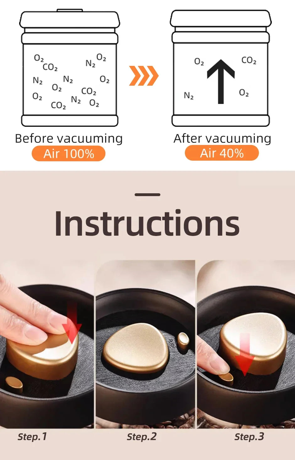 Vacuum Sealed Glass Jar – Coffee, Tea & Food Storage