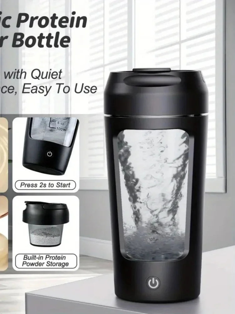 Electric Protein Shaker Bottle – Automatic Mixer for Milk & Coffee