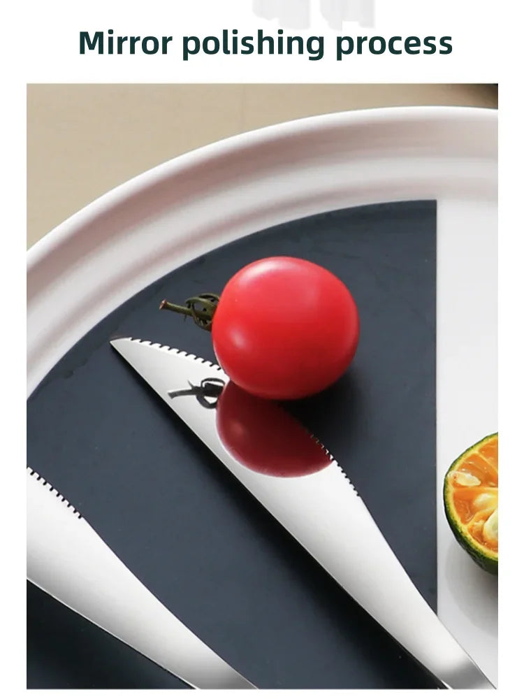 304 Stainless Steel 4-Piece Cutlery Set – Portable Knife, Fork, Spoon & Chopsticks