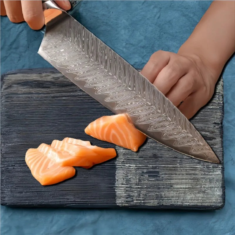 Damascus Chef Knife – AUS-10 67-Layer VG10 Steel