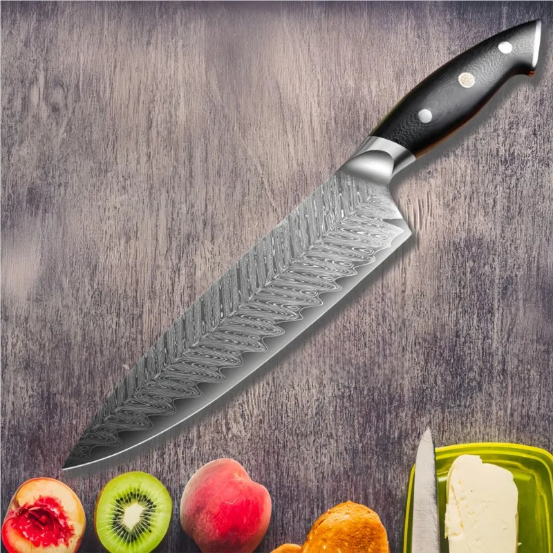 Damascus Chef Knife – AUS-10 67-Layer VG10 Steel