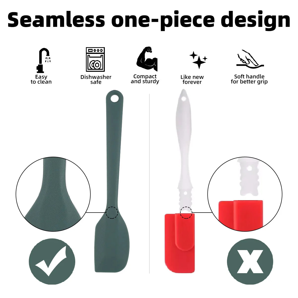 6/9-Piece Silicone Spatula Set