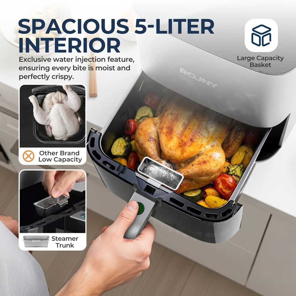 5L Electric Air Fryer – Touch Control, Nonstick Basket & Window