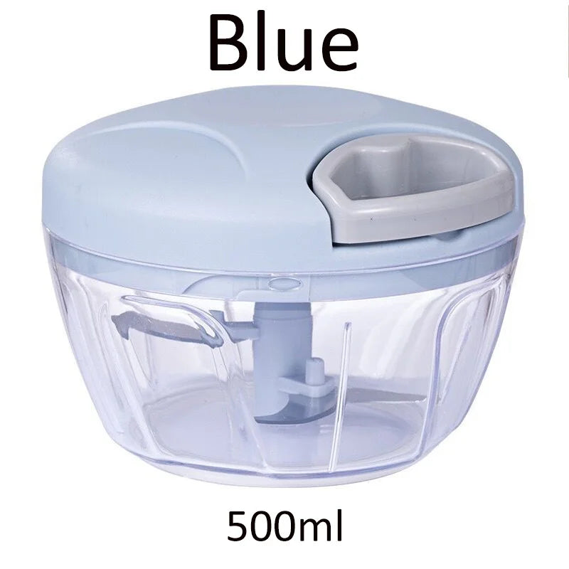 Manual Garlic Chopper & Vegetable Cutter – 900ML Food Processor