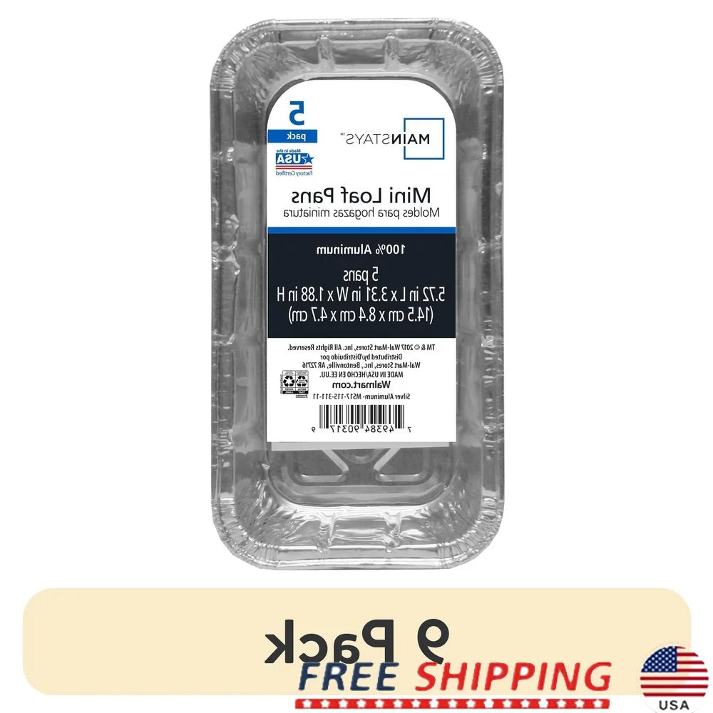9-Pack Mini Aluminum Loaf Pans