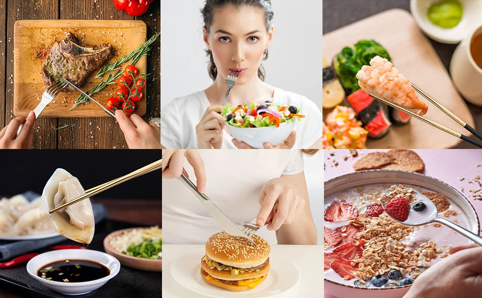 304 Stainless Steel Portable Tableware Set – Knife, Fork & Spoon with Box