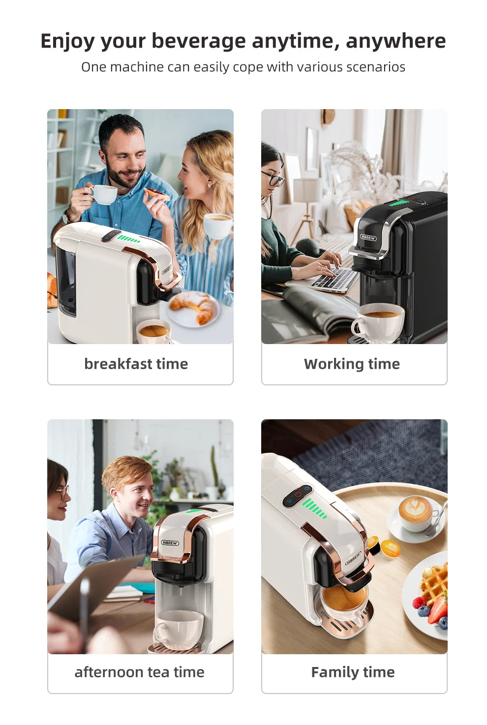 5-in-1 Capsule Coffee Machine – Hot & Cold Coffee, Cappuccino