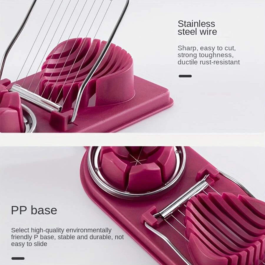 2-in-1 Egg Cutter with Stainless Steel Wires