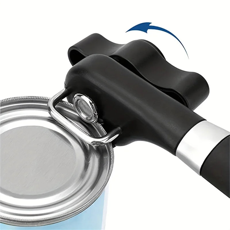 Plastic Hand-Operated Can Opener – Easy Grip Manual Kitchen Tool