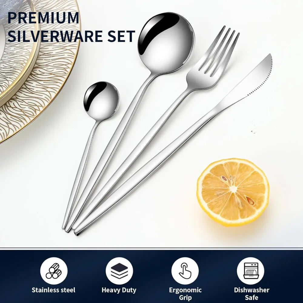 24-Piece Stainless Steel Silverware Set – Service for 6
