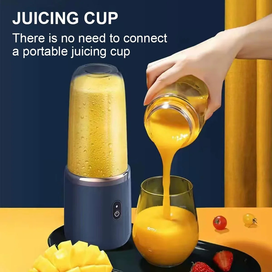 Portable USB Mini Juicer – Personal Handheld Blender for Travel