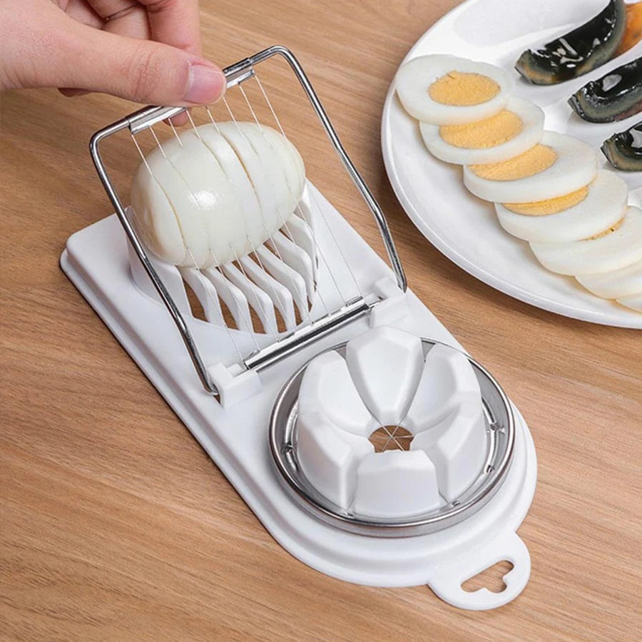2-in-1 Egg Cutter with Stainless Steel Wires