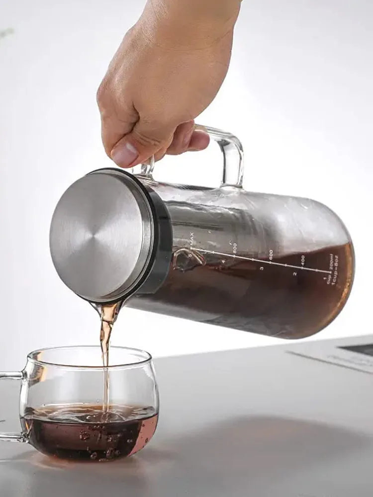 Airtight Cold Brew Coffee & Tea Maker – 1.0L Glass Carafe