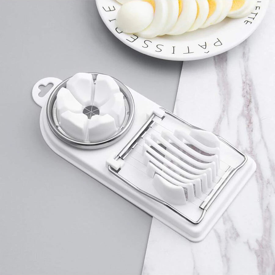 2-in-1 Egg Cutter with Stainless Steel Wires