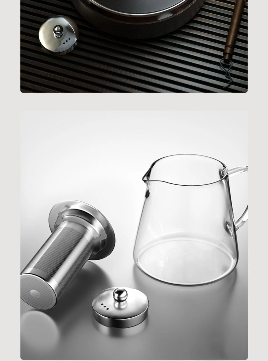 Heat-Resistant Glass Teapot – Stainless Steel Infuser for Tea