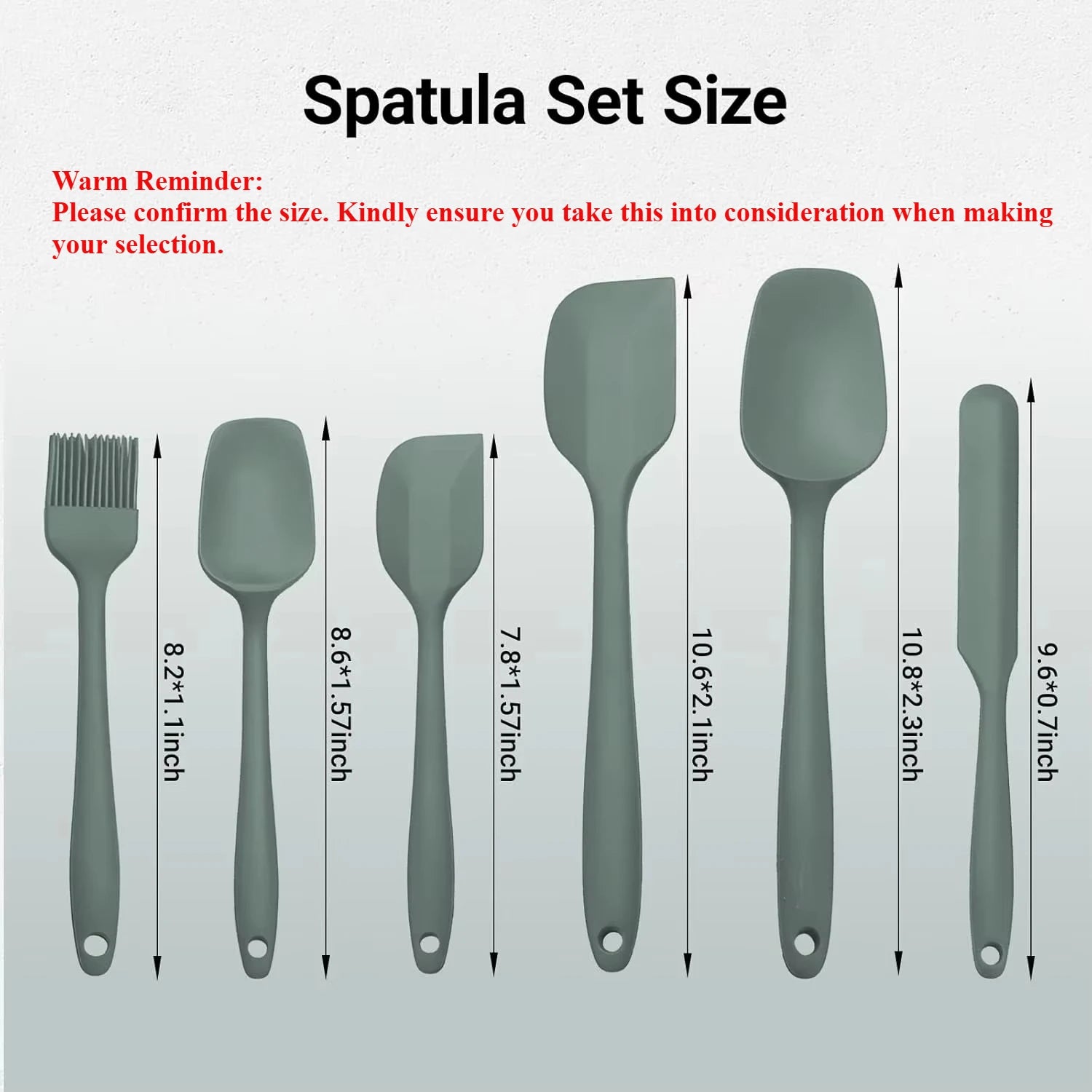 6/9-Piece Silicone Spatula Set