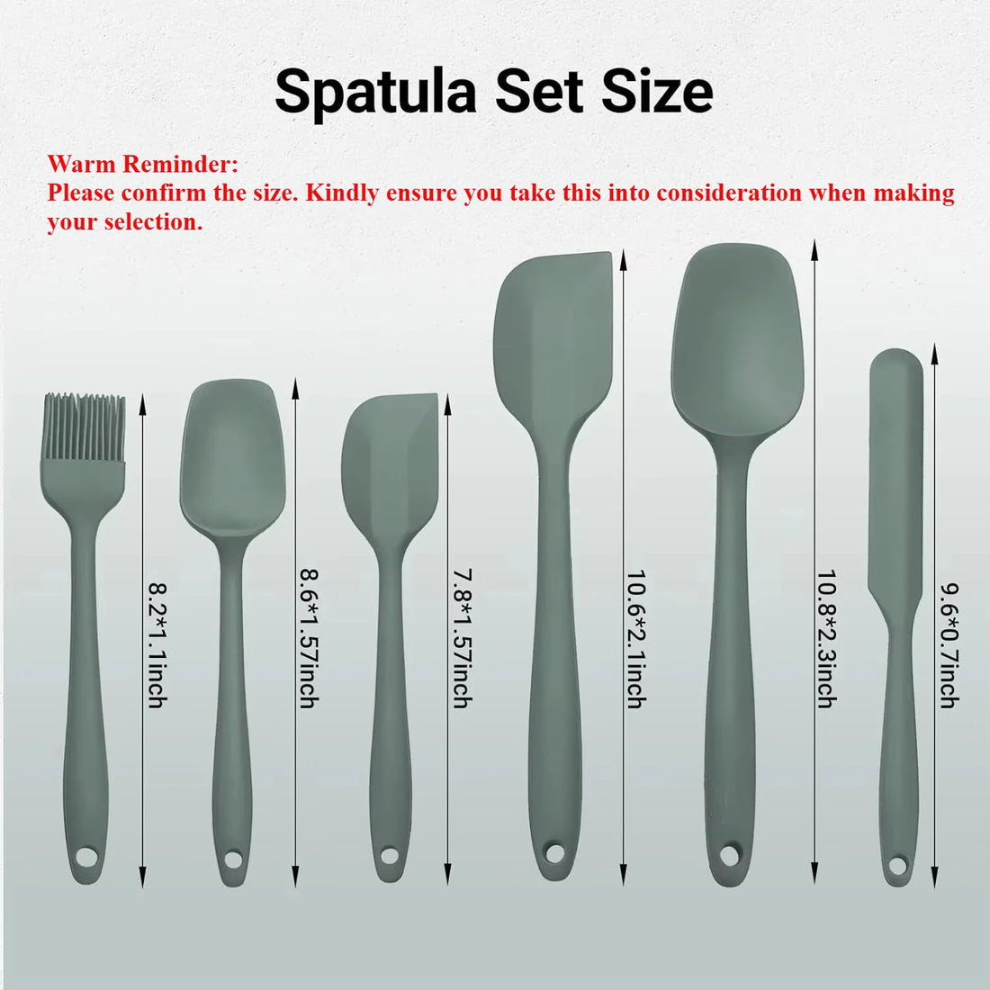 6/9-Piece Silicone Spatula Set