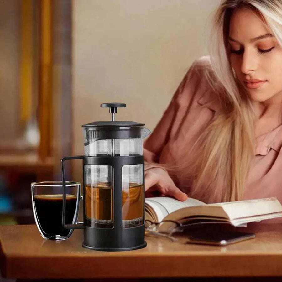 Stainless Steel Tea & Coffee Brewer – Heat-Resistant with Filter