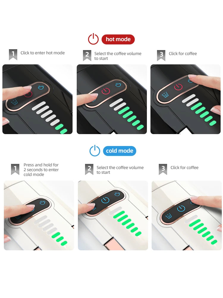 5-in-1 Capsule Coffee Machine – Hot & Cold Coffee, Cappuccino